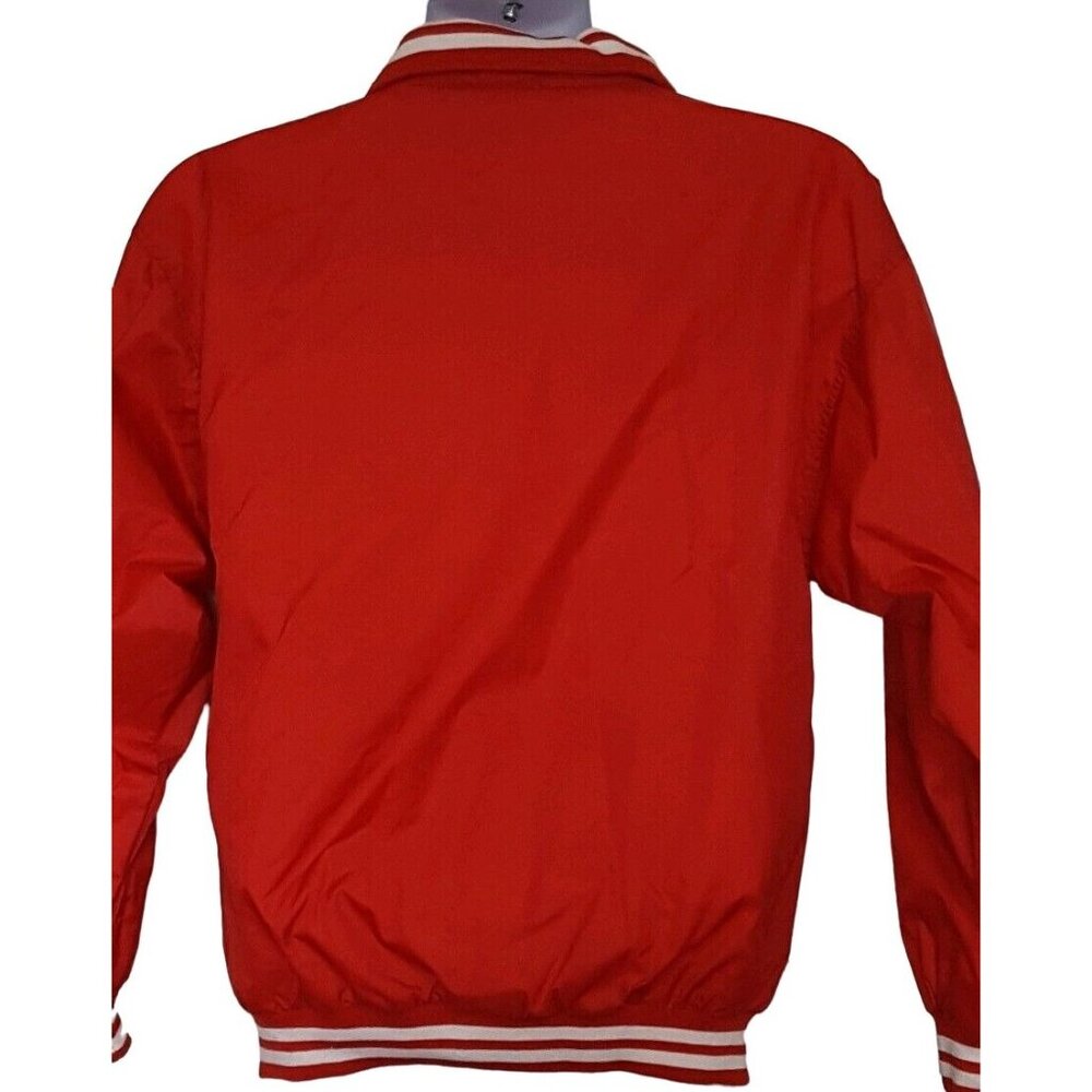Augusta Sportswear Pullover Windbreaker Mens S Red White Long Sleeve Jacket - Picture 3 of 7